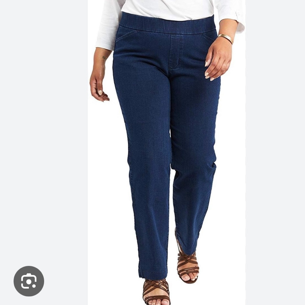 NWT Chic Classic Collection Women's Easy Fit Elastic Waist Jean size 24W petite